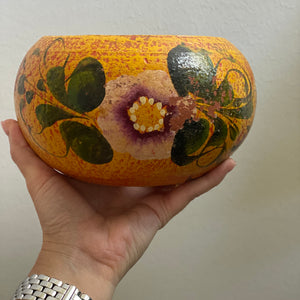 Vintage Hand-Painted Mexican Planter
